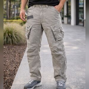 G-Star Raw Light Gray Cargo Pants Size 30 Men's Utility Pocket Streetwear Pants